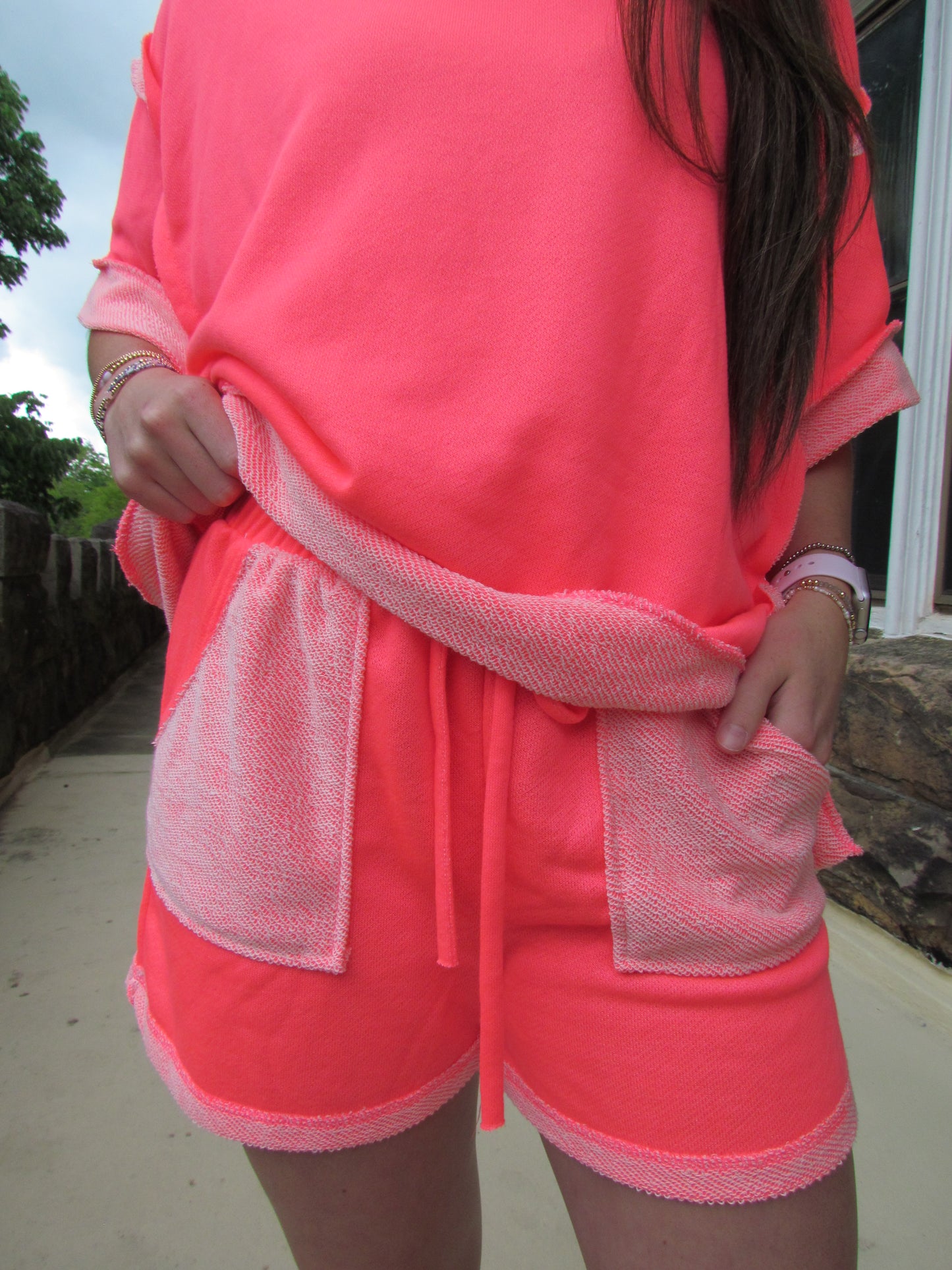 Neon Switch Shorts- Pink