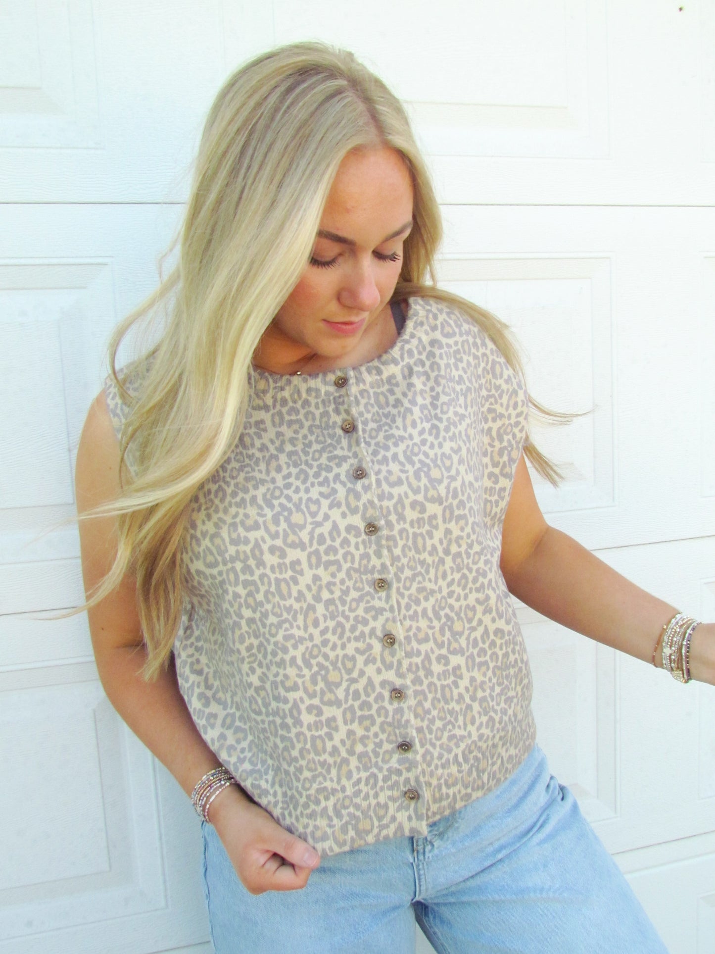 Vintage Leopard Print Top