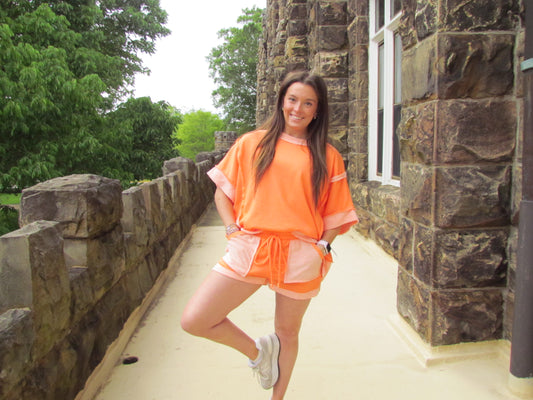 Neon Switch Shorts- Orange